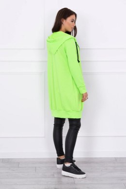 Bluza sukienkowa z kapturem zielony neon