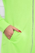 Bluza sukienkowa z kapturem zielony neon