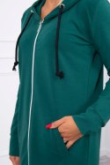 Bluza sukienkowa z kapturem zielona