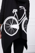 Bluza z nadrukiem roweru czarna