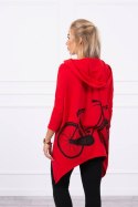 Bluza z nadrukiem roweru czerwona