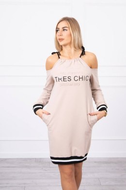 Sukienka Tres Chic beżowy