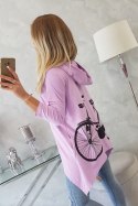 Bluza z nadrukiem roweru fioletowa