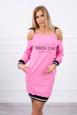 Sukienka Tres Chic jasno różowa