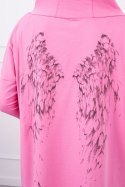 Bluza z nadrukiem skrzydeł jasno różowa