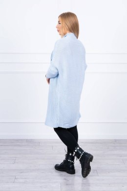 Sweter z rękawami typu nietoperz niebieski