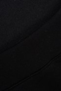 Bluza ocieplana z haftowanym napisem oversize czarna
