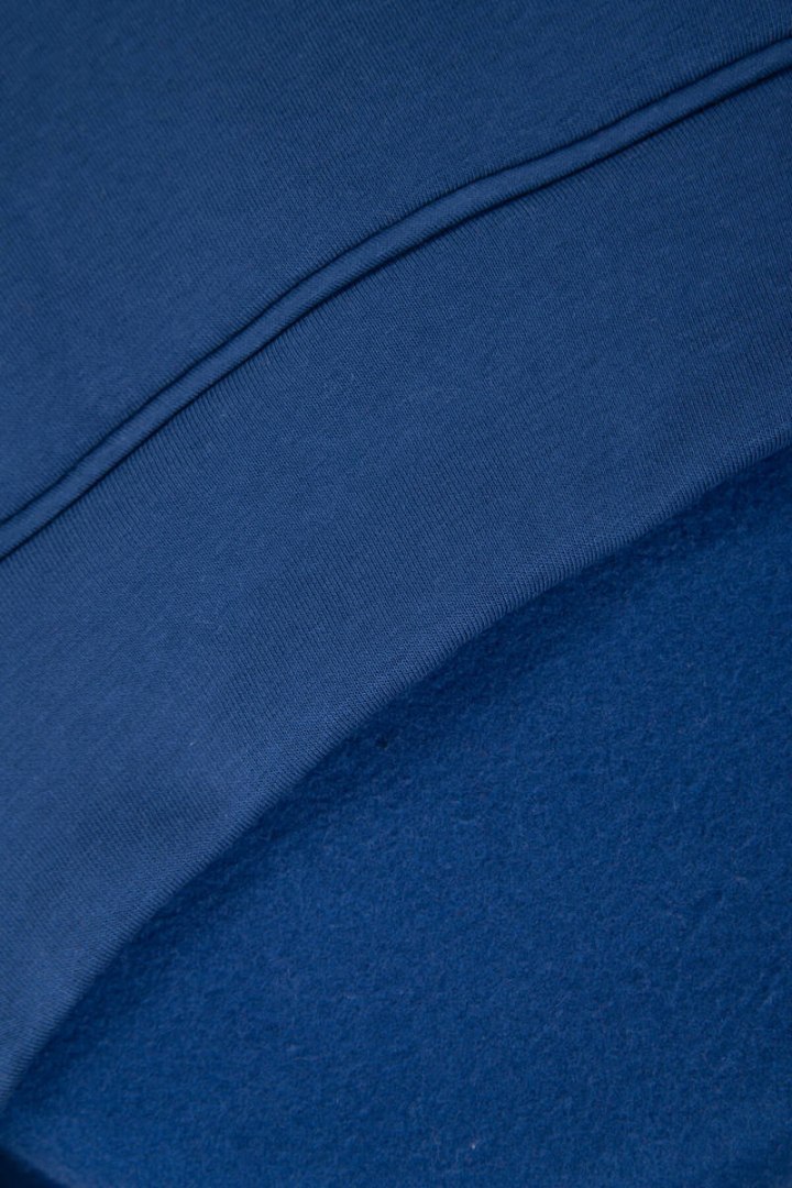 Bluza ocieplana z haftowanym napisem oversize jeansowa