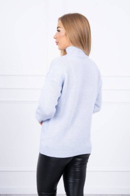 Sweter z półgolfem niebieski