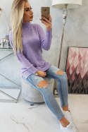 Sweter ze stójką fioletowy
