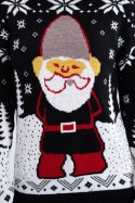 Sweter świąteczny z Mikołajem czarny