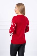 Sweter świąteczny z Mikołajem czerwony