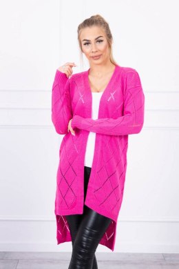 Sweter z geometrycznym wzorem różowy neon