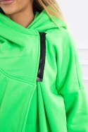 Bluza z krótkim suwakiem zielony neon