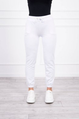 Spodnie bawełniane białe