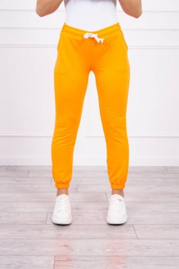 Spodnie bawełniane pomarańczowy neon