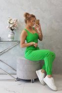 Komplet top+spodnie zielony neon