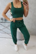 Komplet top+spodnie zielony