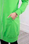 Bluza sukienkowa z kapturem jasna zielona