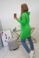 Bluza sukienkowa z kapturem jasna zielona