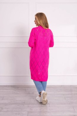 Sweter z geometrycznym wzorem różowy