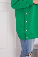 Bluza ocieplana z napami jasno zielona
