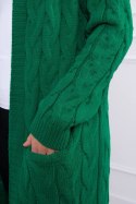 Sweter z kapturem i kieszeniami jasny zielony