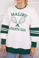 Bluza ocieplana Malibu ecru+ ciemno zielony