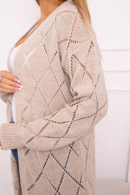 Sweter z geometrycznym wzorem beżowy