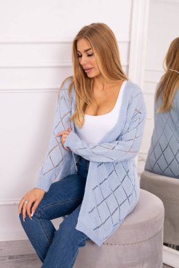 Sweter z geometrycznym wzorem niebieski