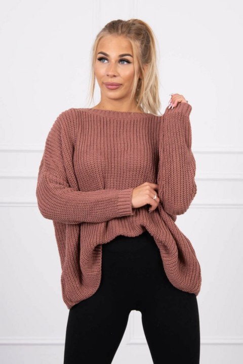 Sweter szeroki oversize ciemny różowy