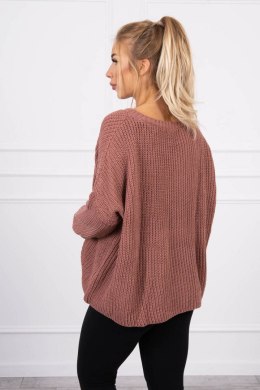 Sweter szeroki oversize ciemny różowy