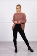 Sweter szeroki oversize ciemny różowy