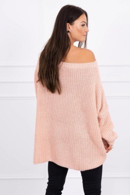 Sweter szeroki oversize pudrowy róż