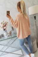 Sweter szeroki oversize pudrowy róż