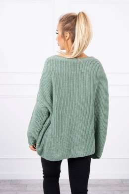 Sweter szeroki oversize ciemny miętowy