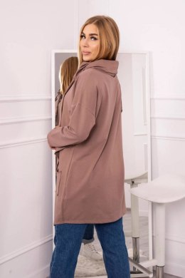 Tunika z kopertowym przodem Oversize mocca