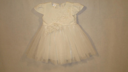 Biała tiulowa sukienka 0-3M