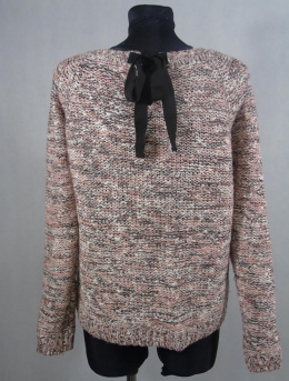 Brudnoróżowy melanżowy sweter L