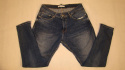 Jeansowe spodnie męskie na suwak 42