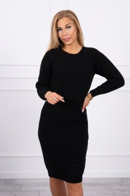 Sweter Sukienka w prążek czarna