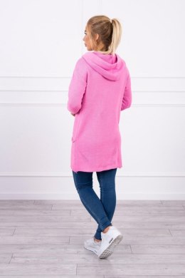 Sweter z kopertowym dołem jasno różowy