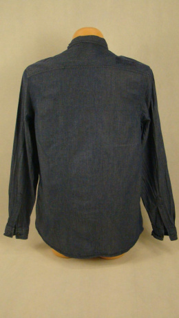 Jeansowa koszula z długim rękawem i kieszeniami L