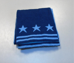 Niebiesko - granatowy szalik z gwiazdkami