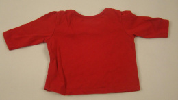 Czerwona bluzeczka z napisem rozm. 10 m-cy