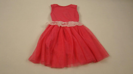 Różowa sukienka z ozdobną kokardką M