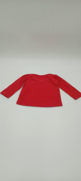 Czerwona bluzeczka z serduszkiem i napisem rozm. 62cm