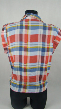 Koszula bez rękawów w kolorową kratę M