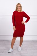 Sweter Sukienka w prążek czerwona