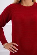 Sweter Sukienka w prążek czerwona